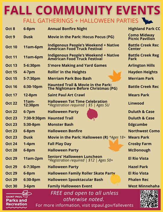 Fall Events Flyer