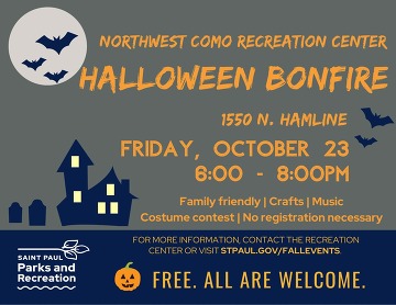NW Como Rec Center Halloween Bonfire – October 23