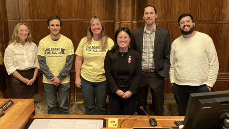 Childcare for All organizers, Council Member Kim, North Star Policy Action, The Alliance speakers