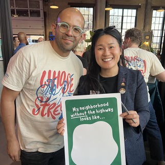 Our Streets Executive Director José Antonio Zayas Cabán, Council Member Kim