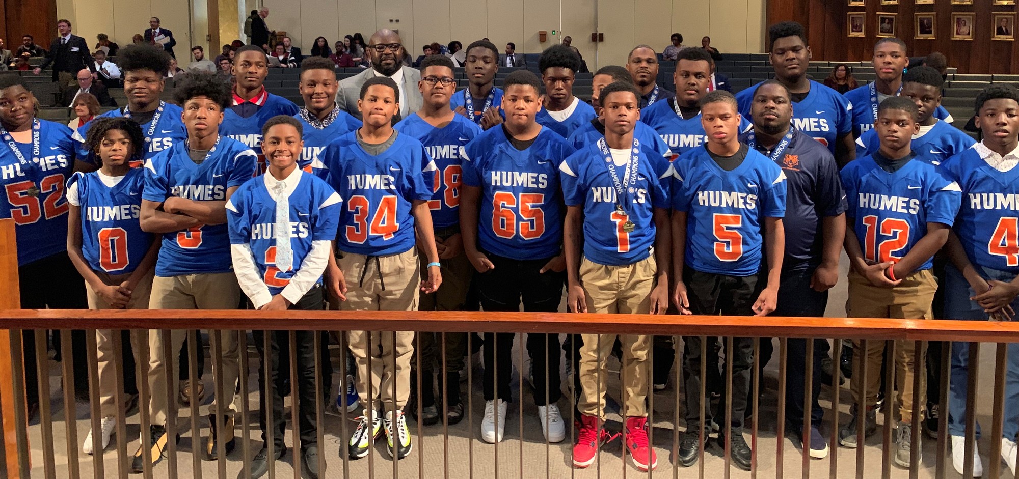 Councilman Boyd and Humes Middle School Tiger Football Team