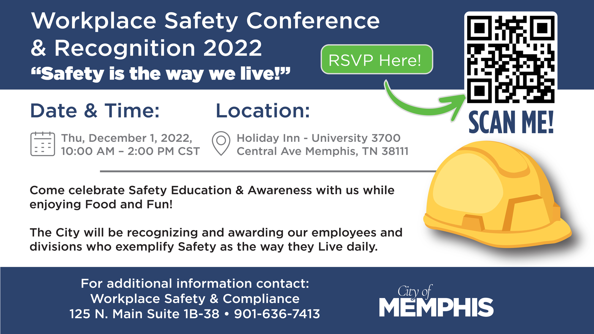 Reminder Thurs. Dec 1 Workplace Safety Conference & Recognition 2022