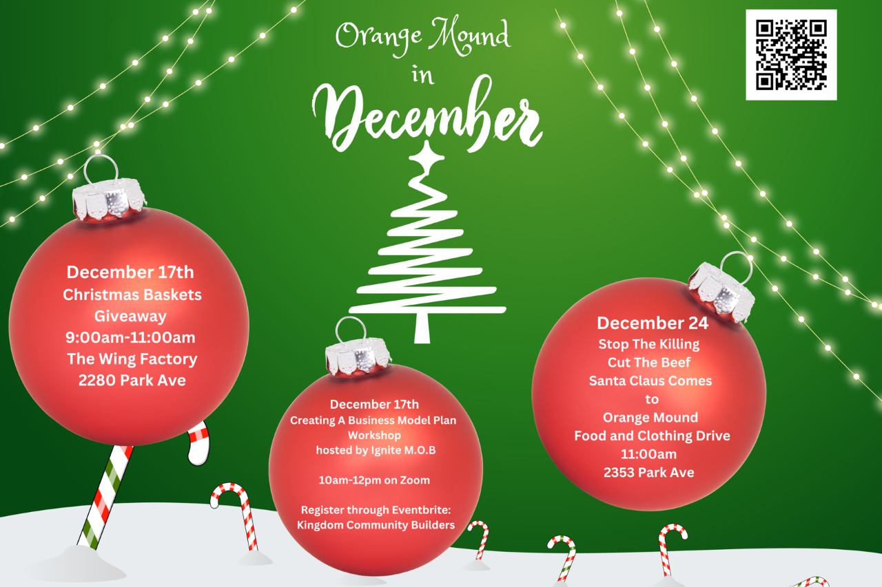 Orange Mound December Calendar