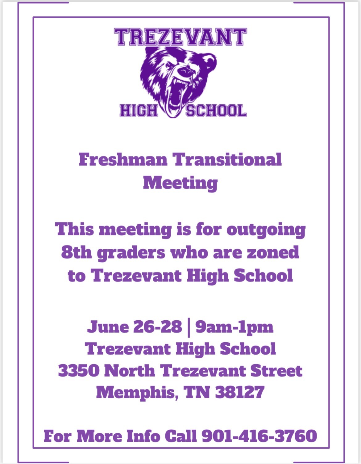 Trezvant High School Transitional Meeting