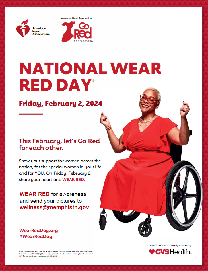 National Wear Red Day -FRIDAY- FEB. 2