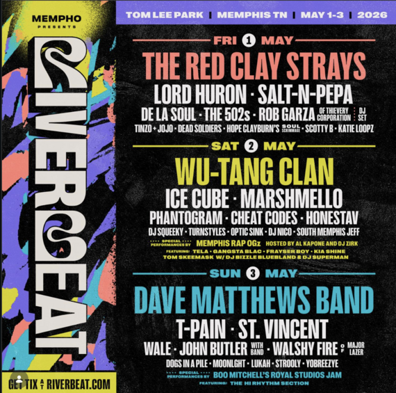 Riverbeat Festival Lineup. 