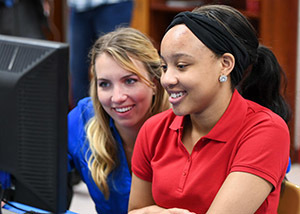 Opportunity Now staff and participant