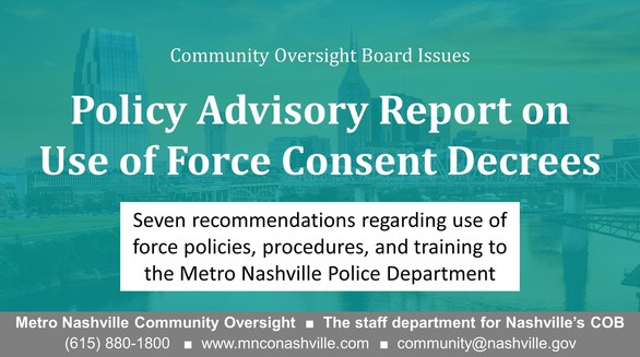 Use of Force Consent Decrees 