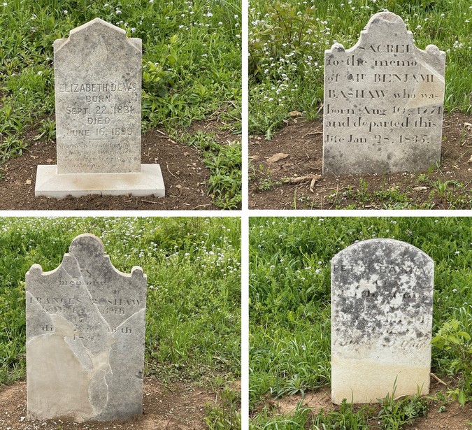 bashaw cemetery headstones repaired