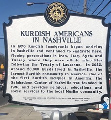 Kurdish Americans in Nashville historical marker