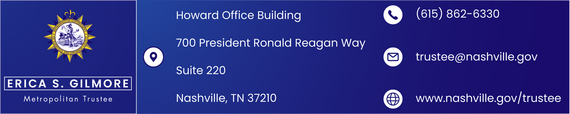 Contact Information Office of the Metropolitan Trustee