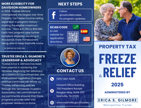 2025 Tax Relief & Freeze Brochure Outside