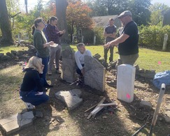 attendees at cemetery workshop