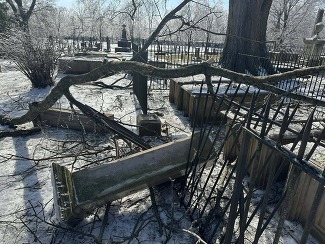 Nashville City Cemetery ice storm damage 2026