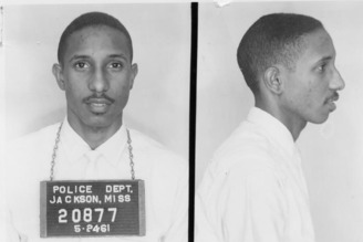 Bernard Lafayette mugshot, 1964, Jackson, Mississippi.