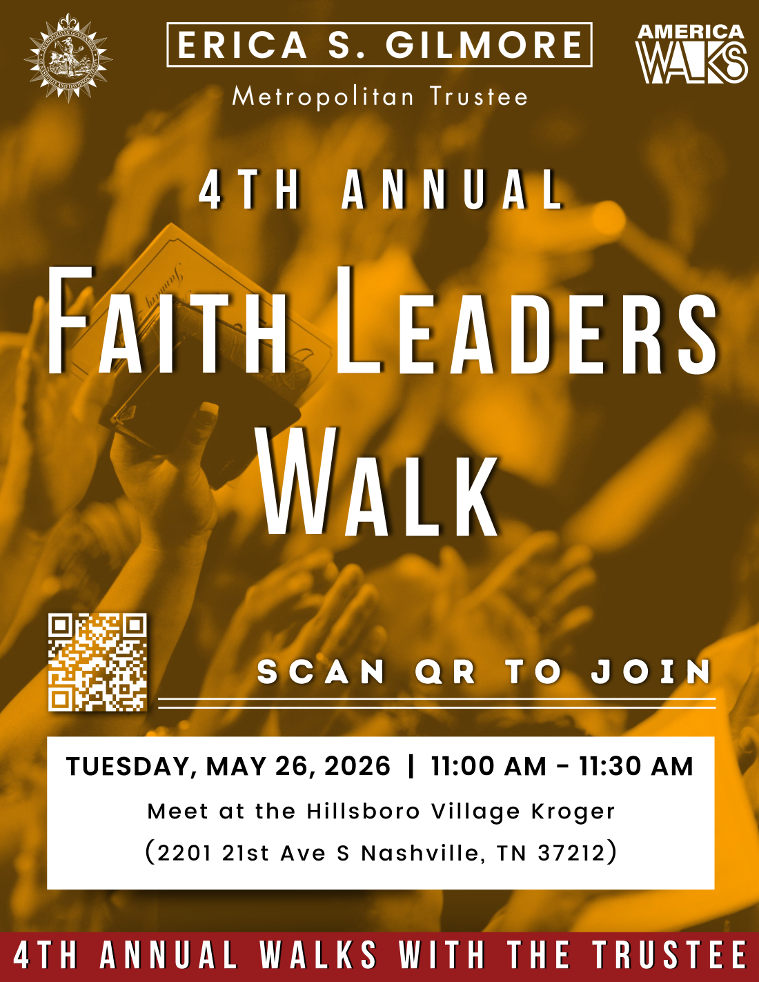 4th Annual Faith Leaders Walk Flyer