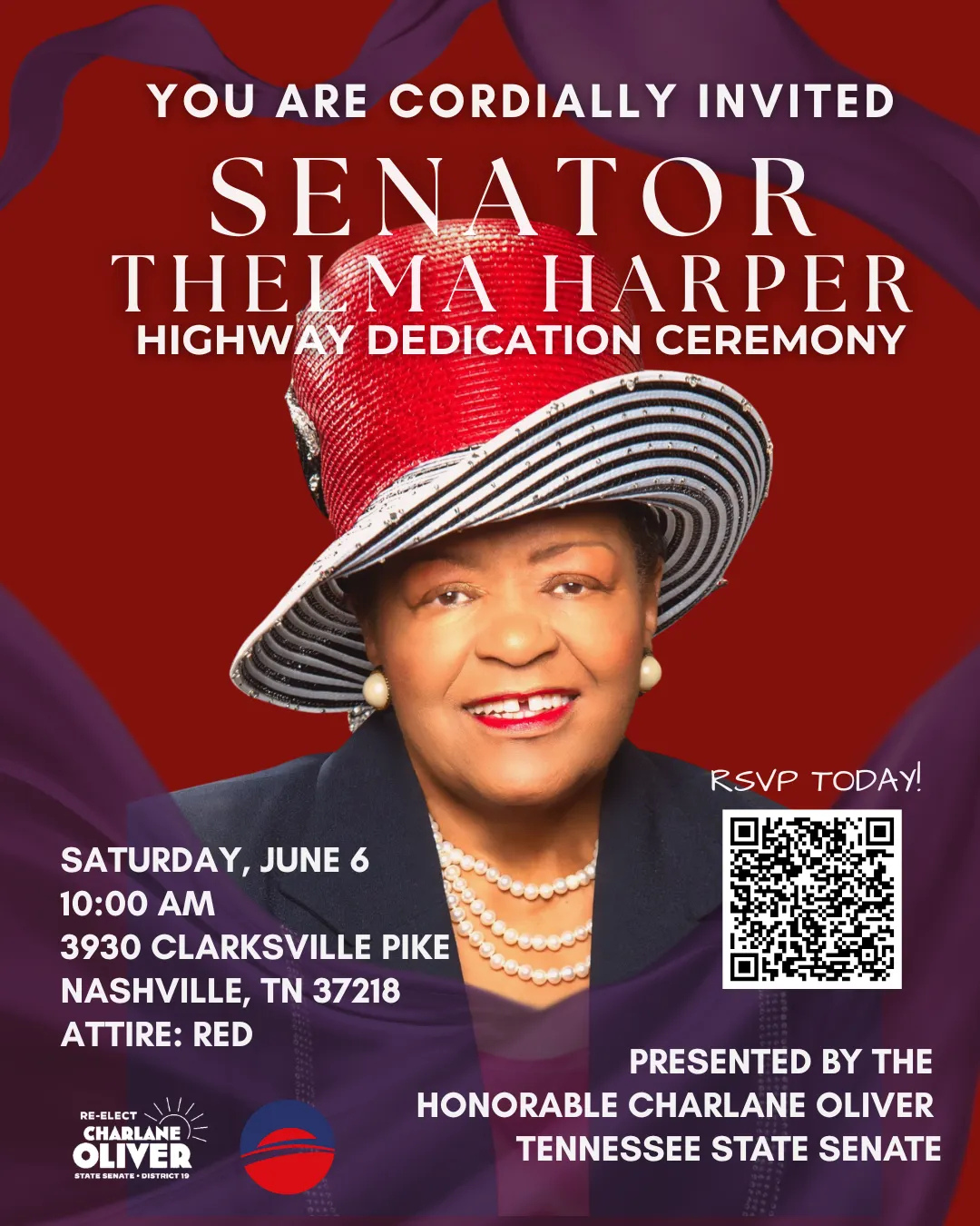 Senator Thelma Harper.