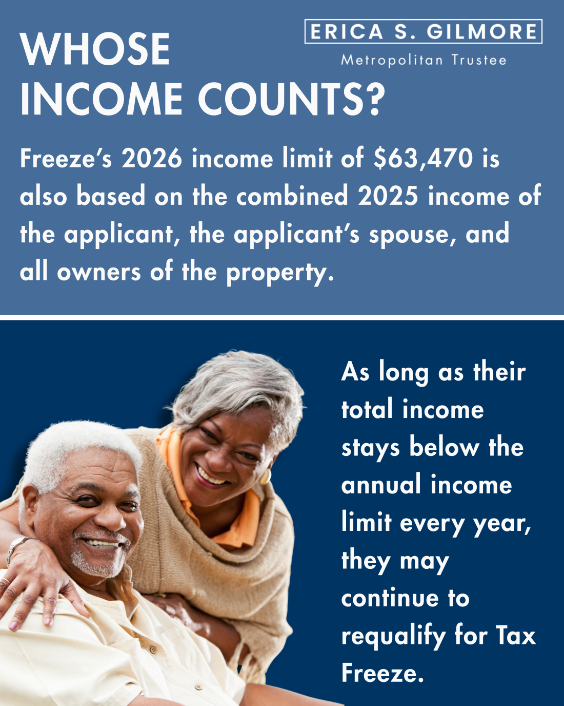 Freeze - whose income counts?