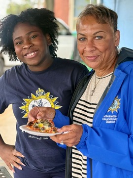 Nzinga Jean and Council Member Lee