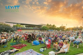 Levitt Pavilion Arlington at dusk