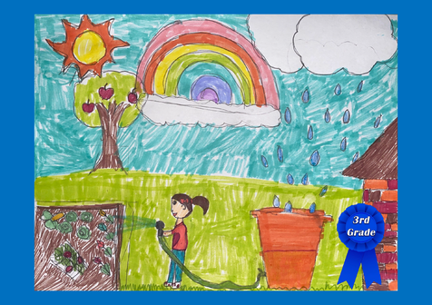 Cora and Stella Made a Splash in Water Conservation Poster Contest |  Communications
