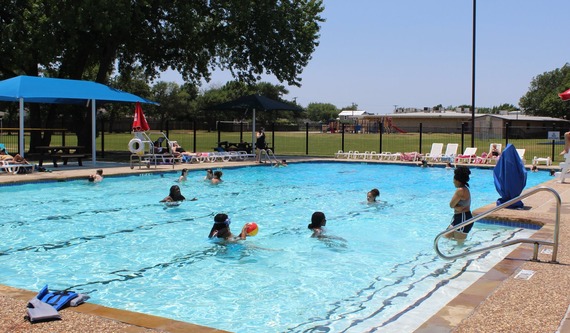 People enjoying Roy Savage Pool