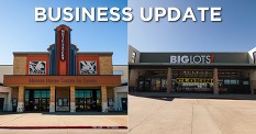 Exterior shots of Movie Tavern and Big Lots