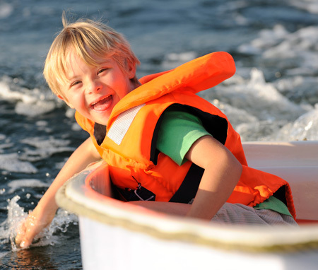 Boy on boat