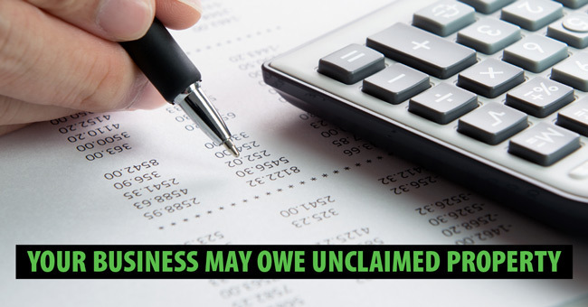 image for businesses to file unclaimed property tax holdings