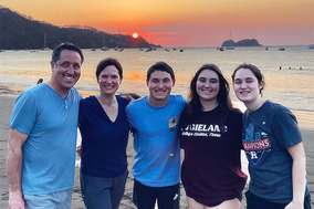 Glenn and family on the beach