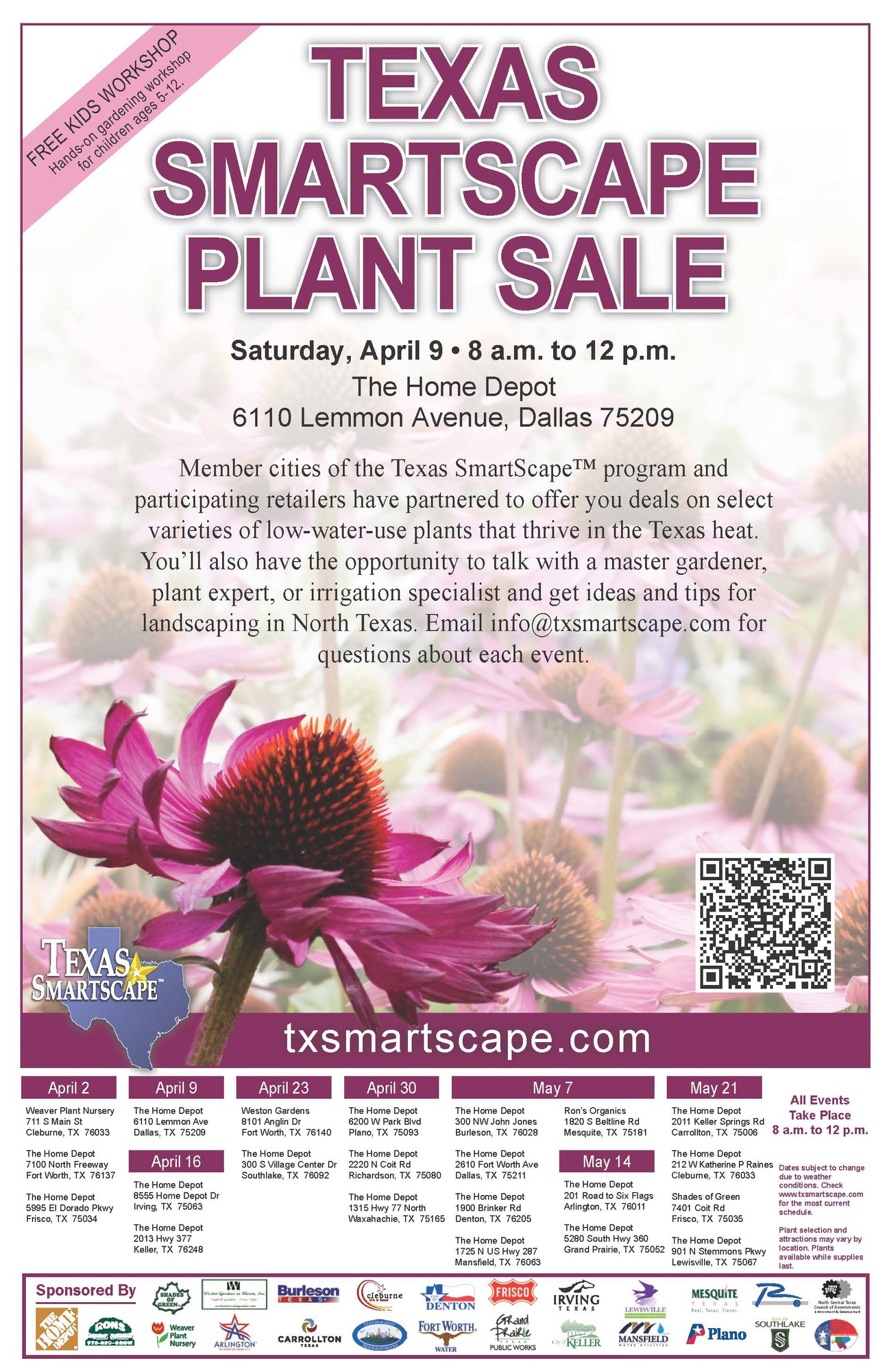 Texas SmartScape Plant Sale - Home Depot Lemmon Ave. - Sat. April 9