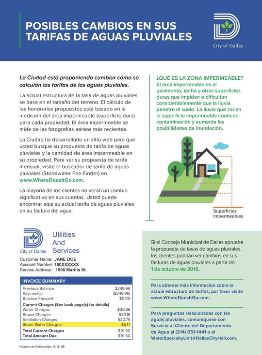 Stormwater Fee Spanish 