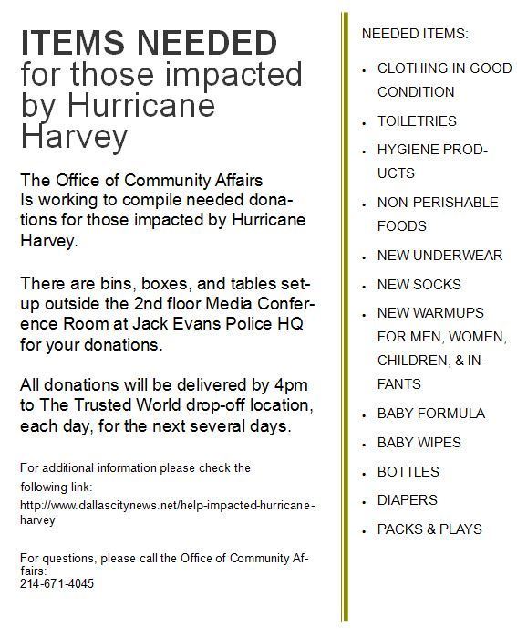 Hurricane Harvey Donations
