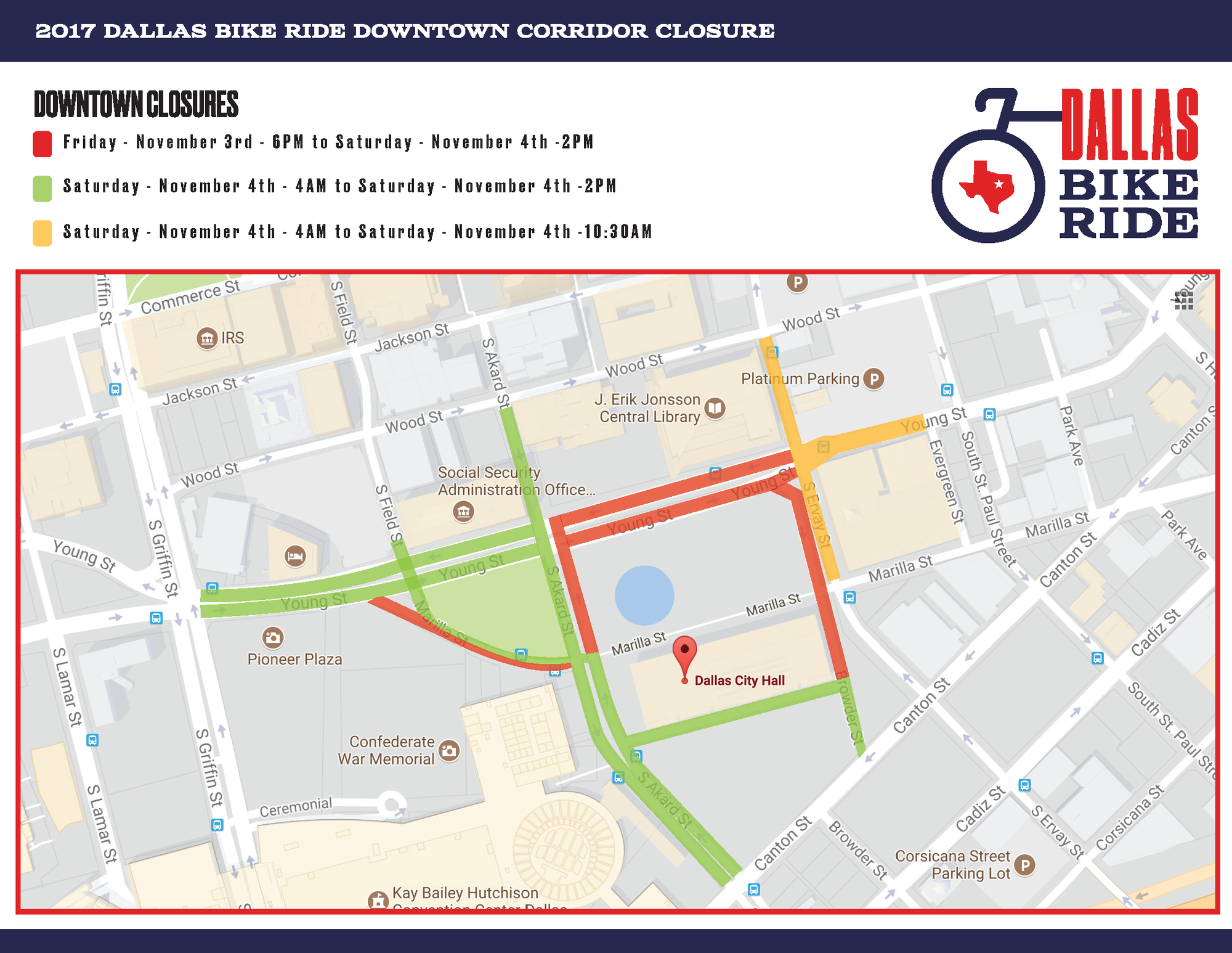 Office of Special Events Traffic Advisory for Dallas Bike Ride