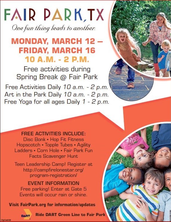Click here! Free Spring Break Fun at Fair Park