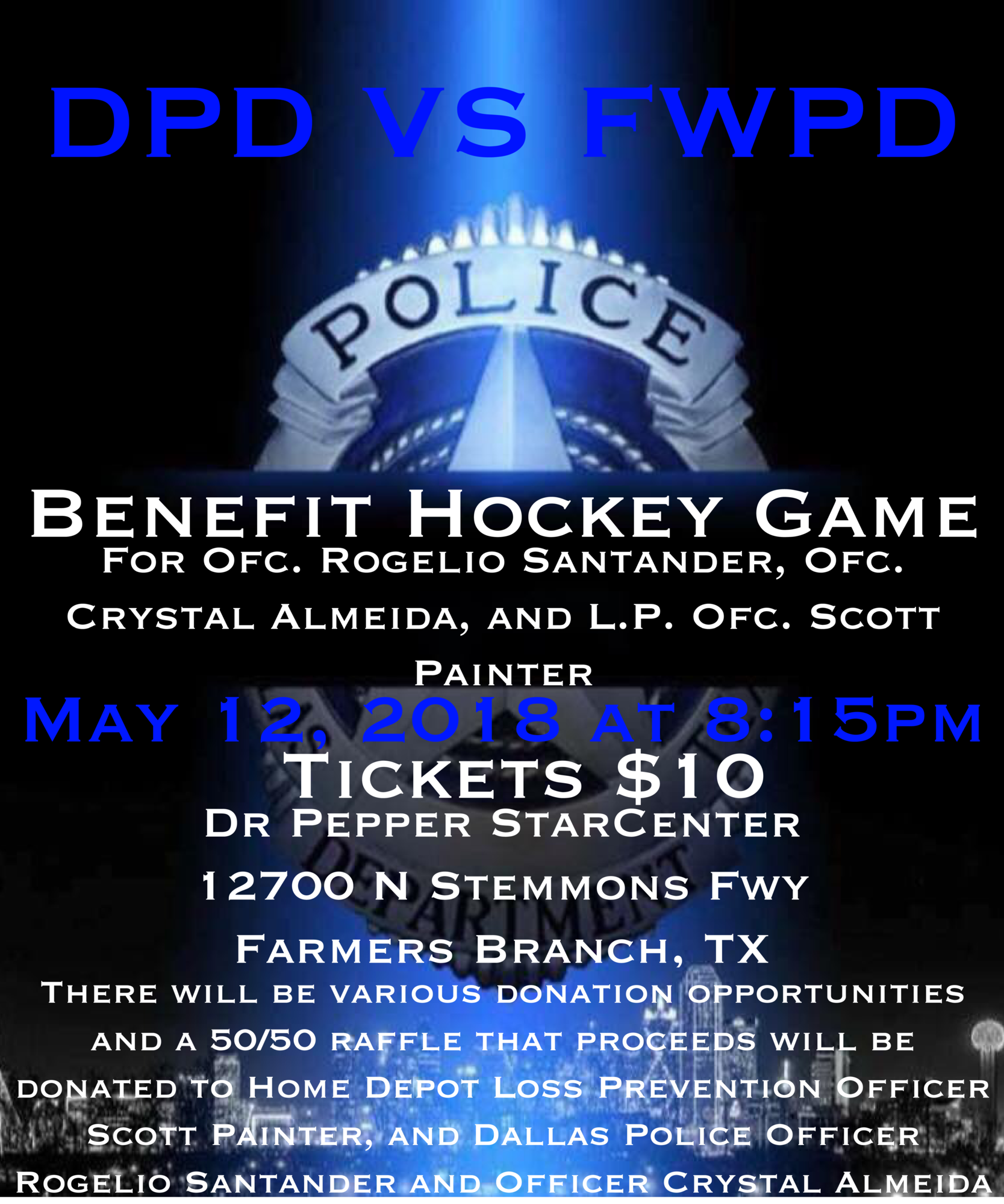 DPD vs FWPD Benefit Hockey Game