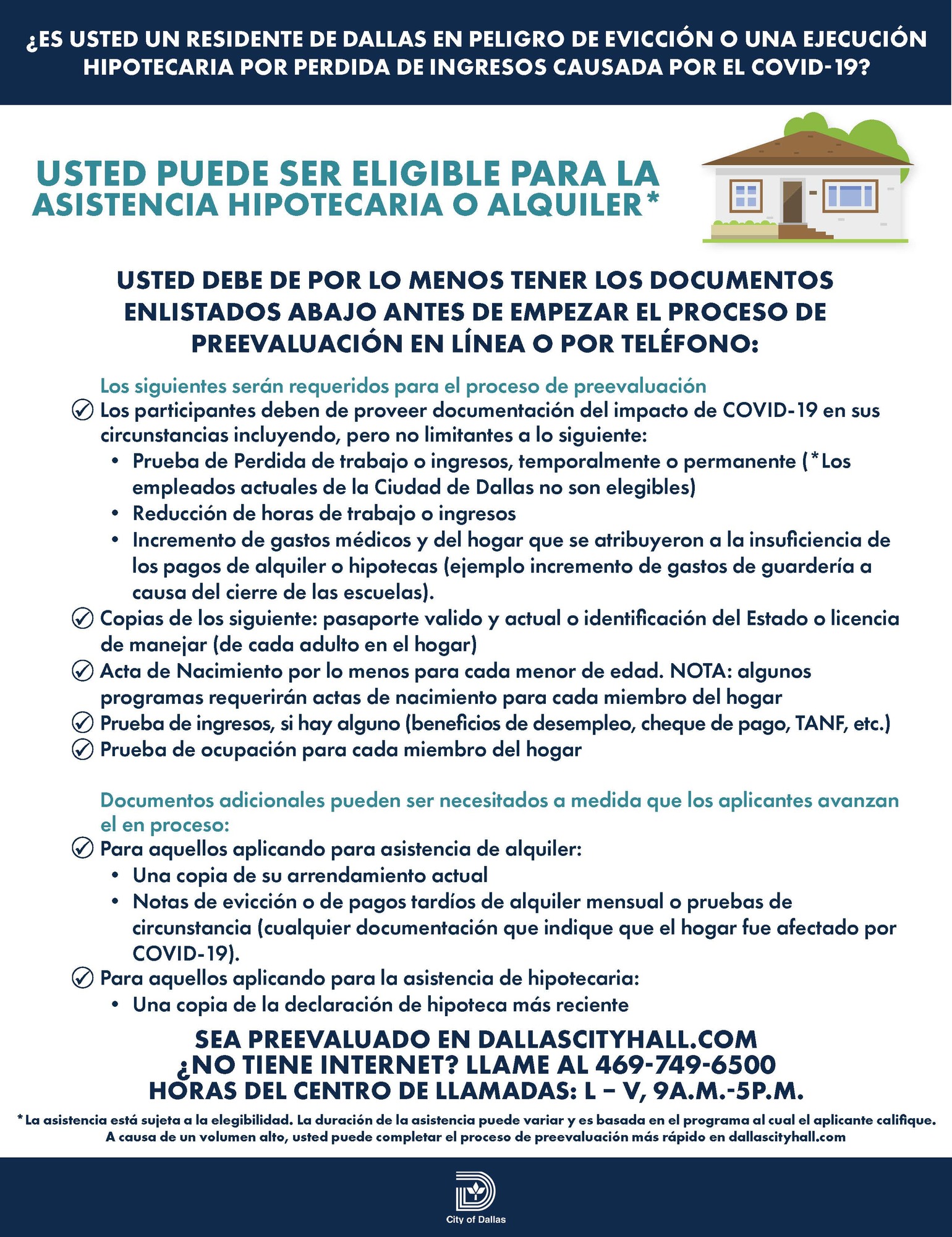 RentalMortgageAssistance - Checklist_Spanish