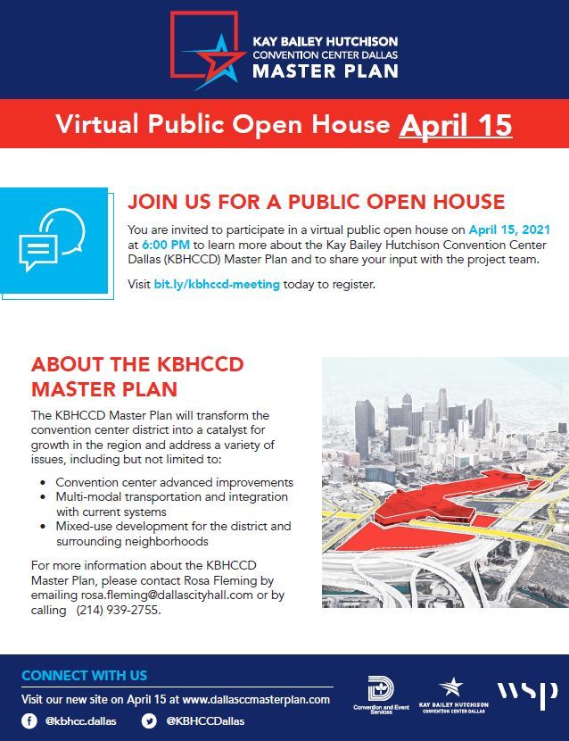 Kay Bailey Hutchison Convention Center Dallas Master Plan Open House