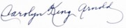 Carolyn King Arnold signature