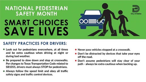 national pedestrian safety month