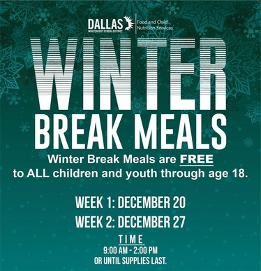 dallas isd winter break meals