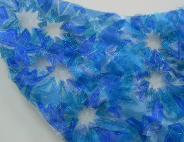 Krista Chalkley, Capricornus (detail), fabric and thread, 2022