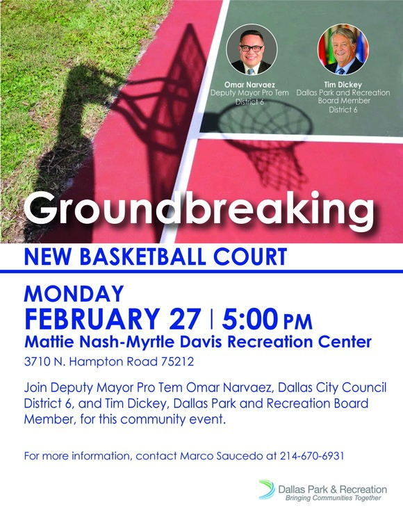 Nash Davis Ball Court Groundbreaking