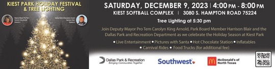 Kiest Park Holiday Event