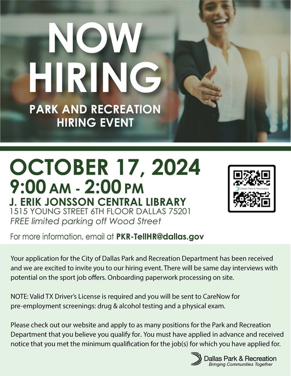 Want a Career in Parks and Recreation? Job Fair is October 17