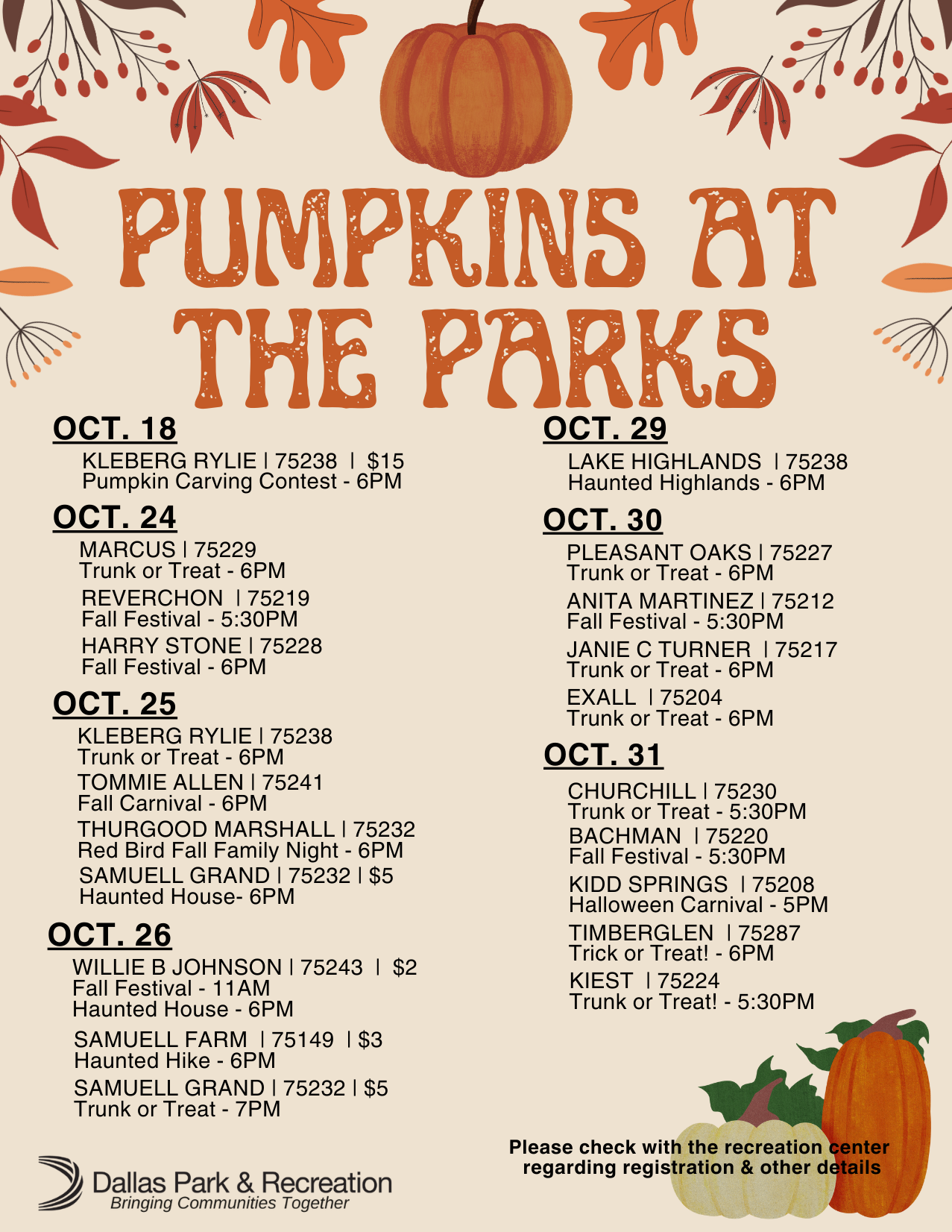 Pumpkins in the Parks