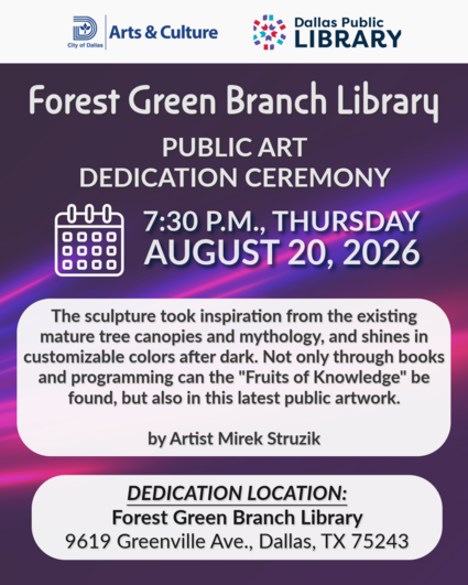 Forest Green Branch Library - Public Art Dedication 8/20
