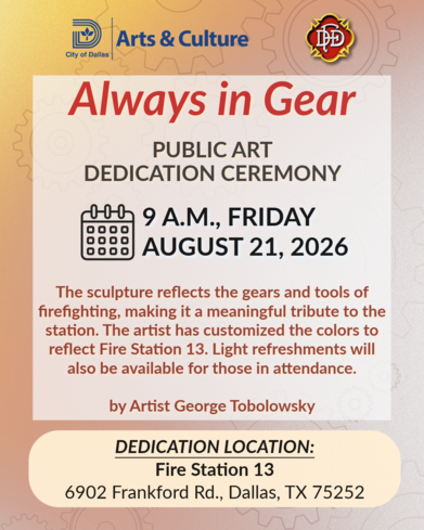 Always in Gear - Public Art Dedication 8/21