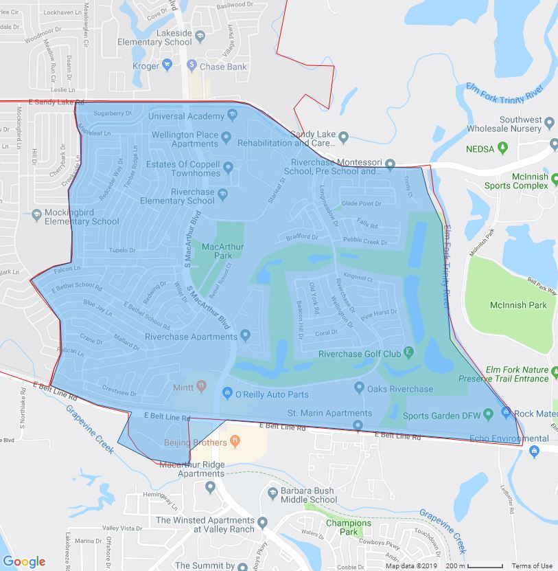 Coppell Spray Map