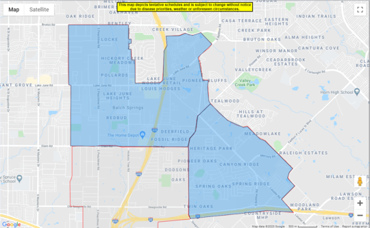 Balch Springs spraying map